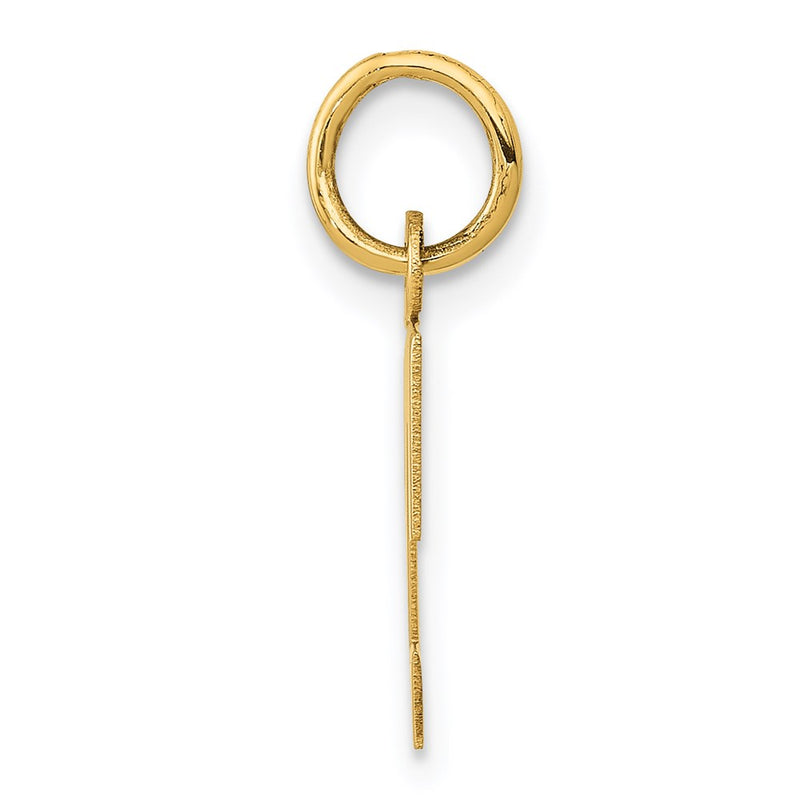 14k Yellow Gold 14k Small Block Letter T Initial Charm
