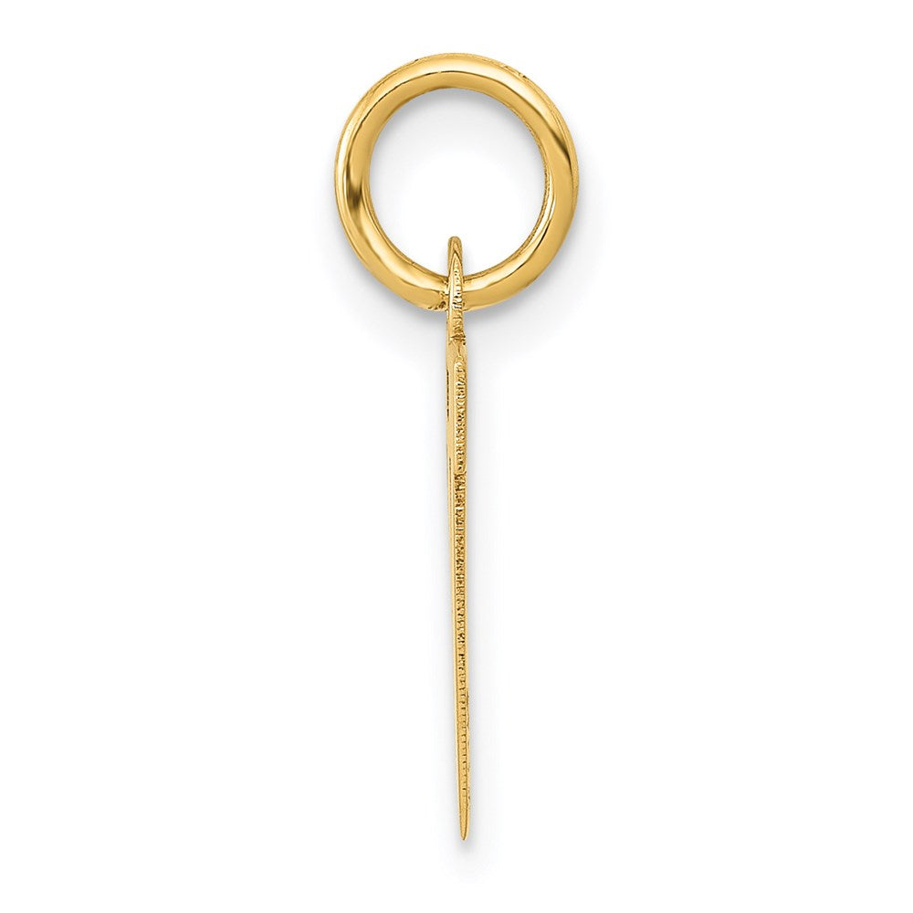 14k Yellow Gold 14k Small Block Letter W Initial Charm