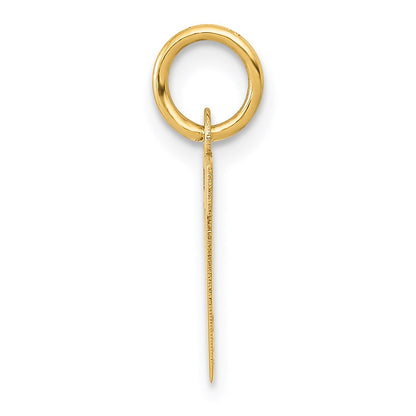 14k Yellow Gold 14k Small Block Letter W Initial Charm
