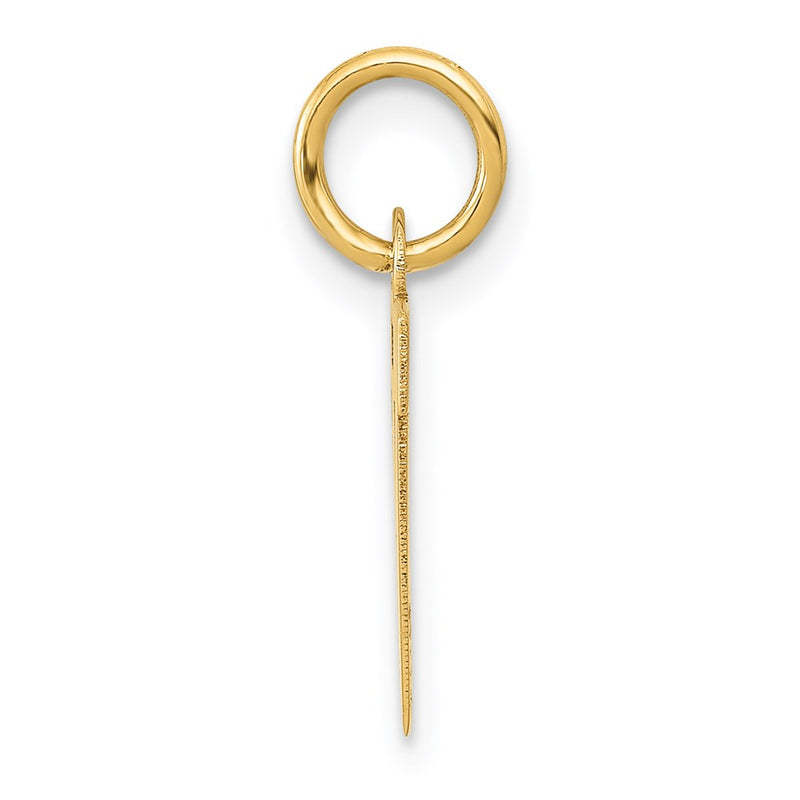 14k Yellow Gold 14k Small Block Letter W Initial Charm