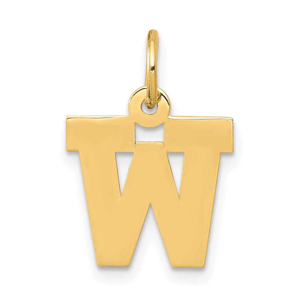 14k Yellow Gold 14k Small Block Letter W Initial Charm