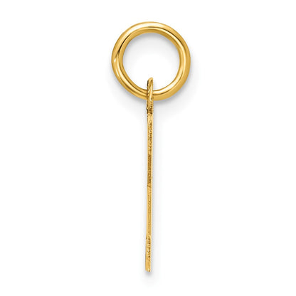 14K Yellow Gold Small Block Initial X Charm