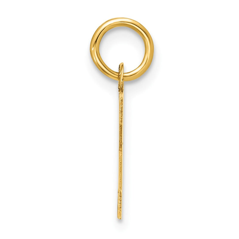 14K Yellow Gold Small Block Initial X Charm