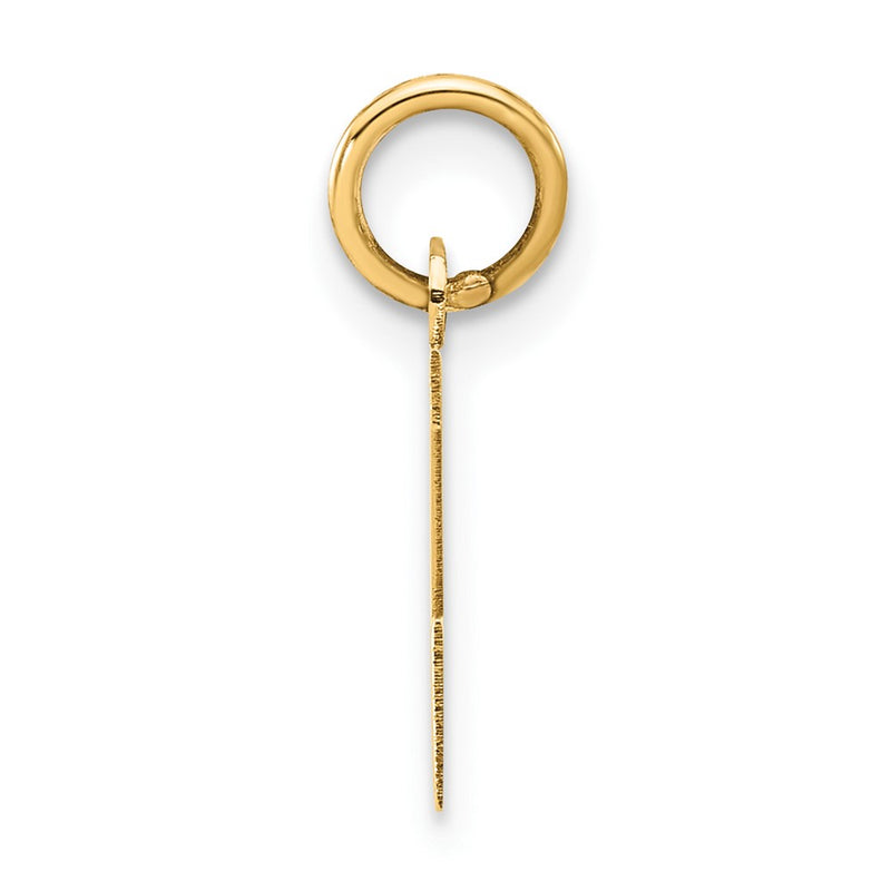 14K Yellow Gold Small Block Initial Z Charm