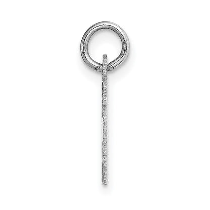 14k White Gold 14KW Small Block Letter H Initial Charm