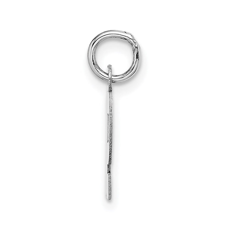 14k White Gold 14KW Small Block Letter P Initial Charm