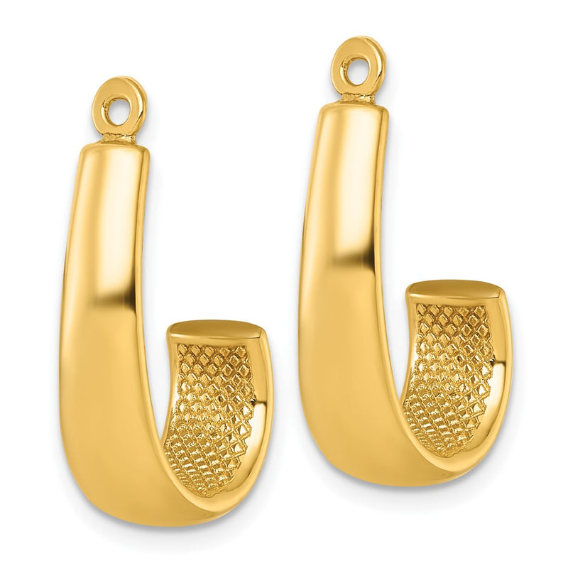 14k Yellow Gold J Hoop Earring Jackets