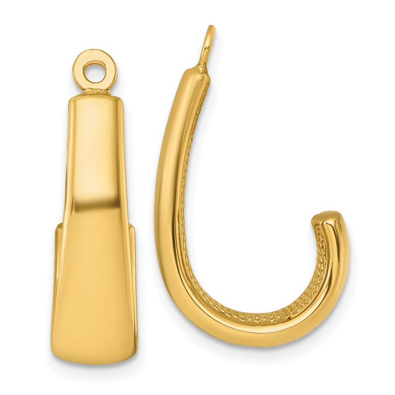 14k Yellow Gold J Hoop Earring Jackets