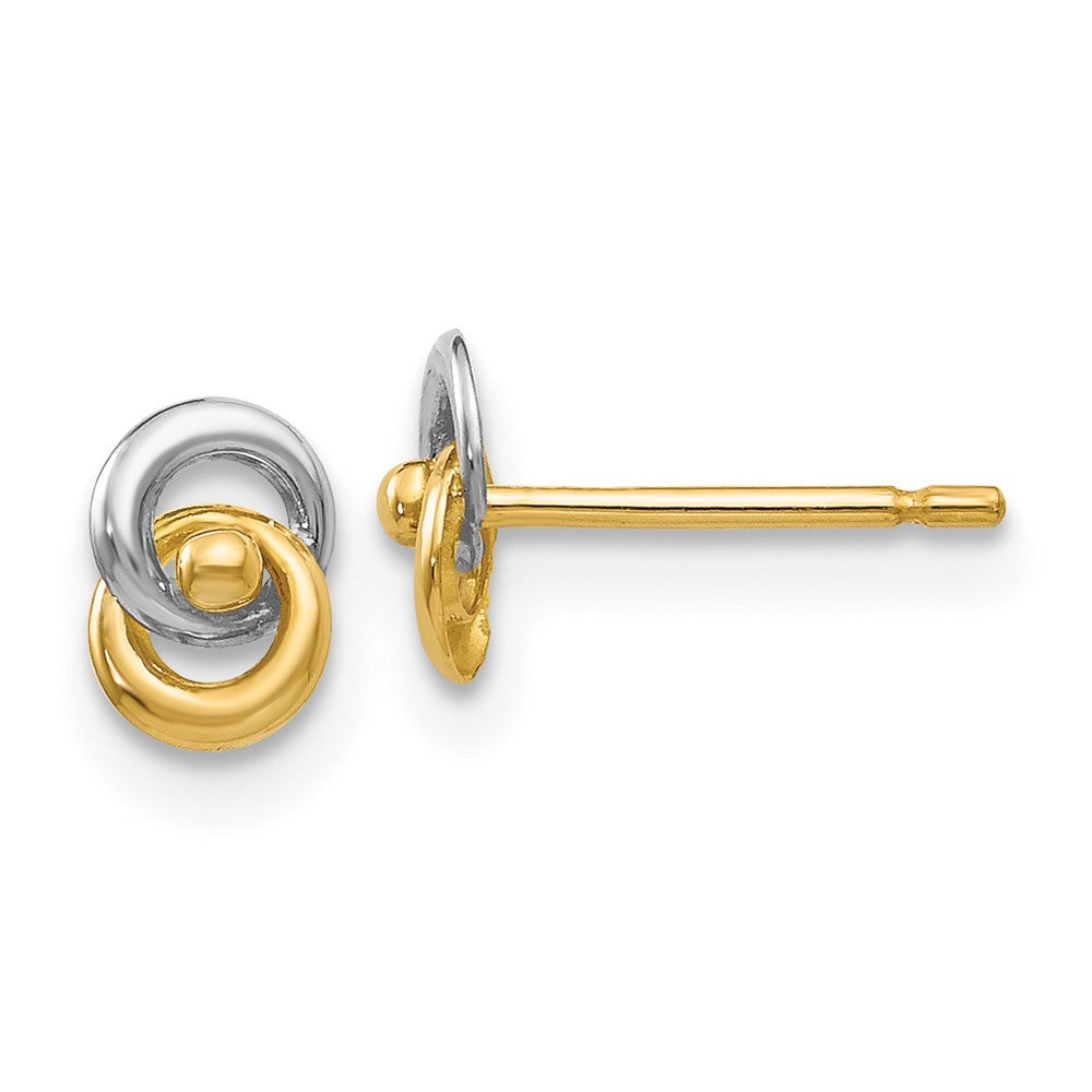 14K Yellow & Rhodium Love Knot Ear