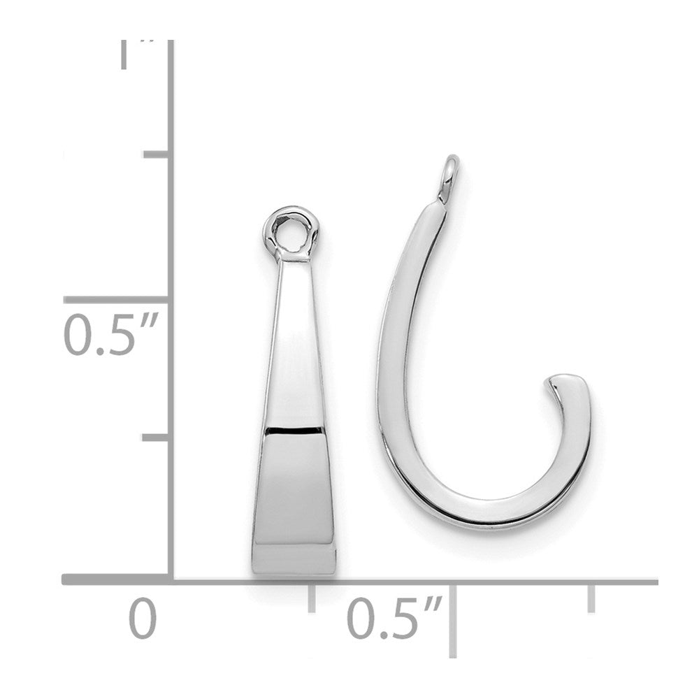 14K White Gold J Hoop Earrings Jackets