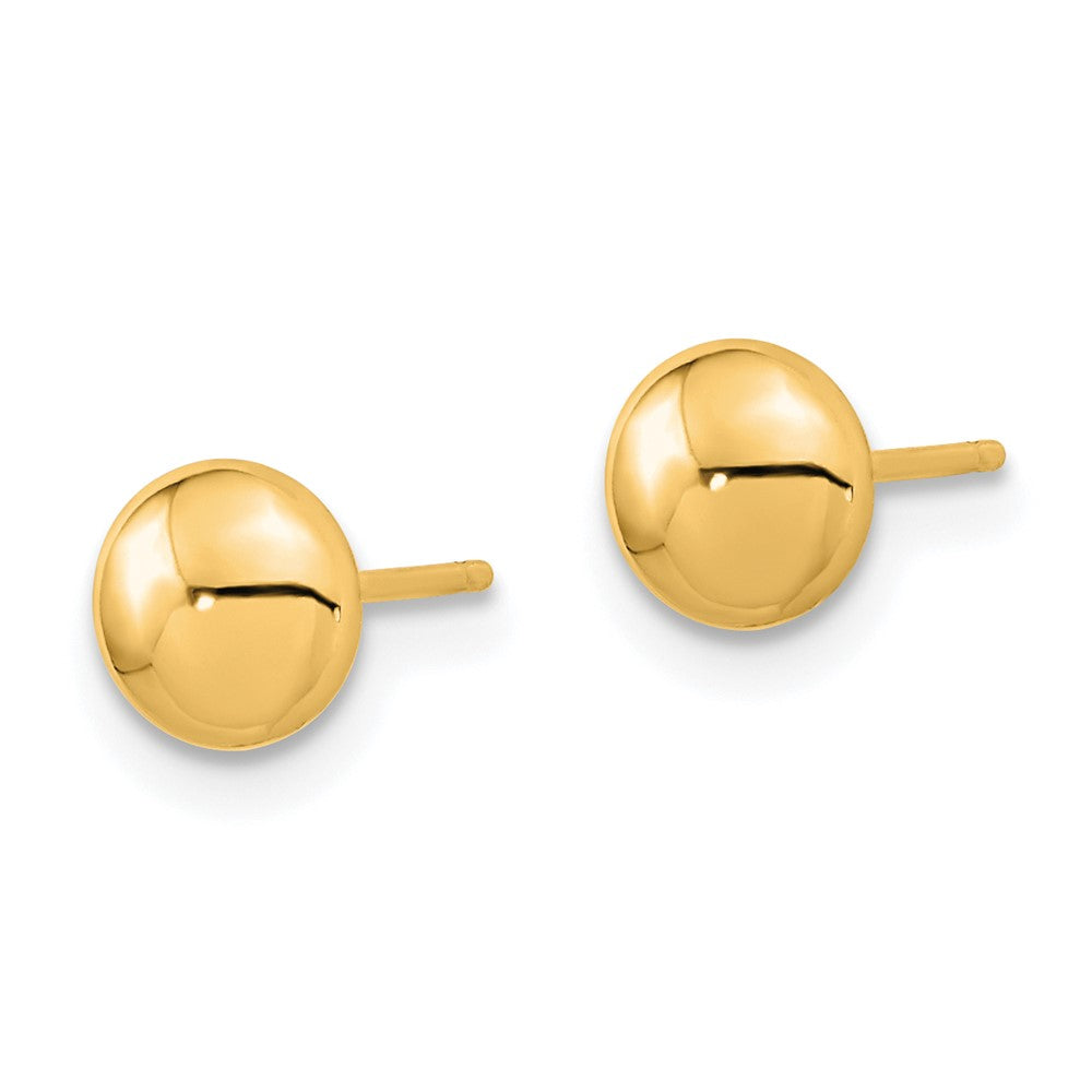 14K Yellow Gold Gold Polished Button Post Earrings
