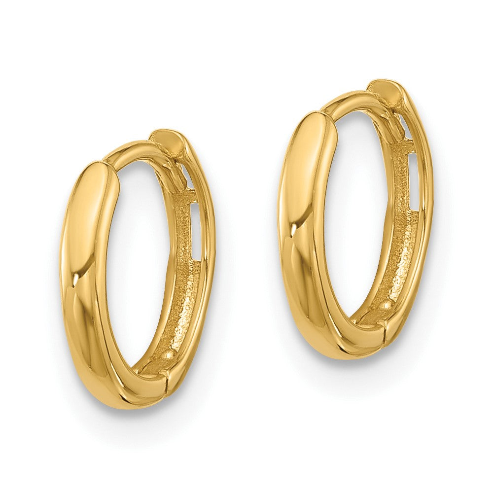 14K Yellow Gold Hinged Hoop Earrings
