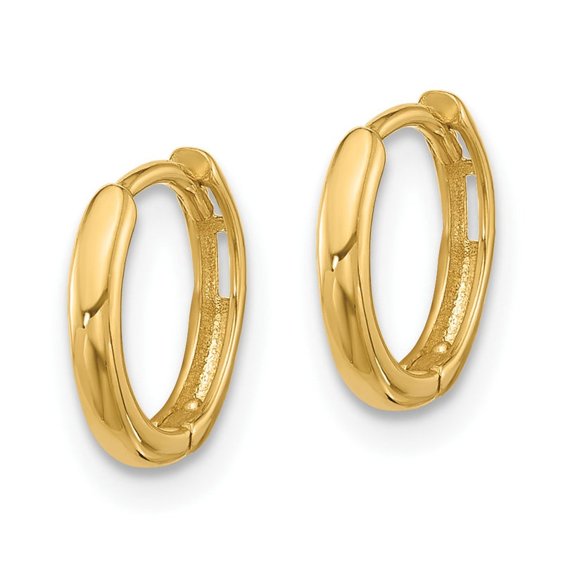14K Yellow Gold Hinged Hoop Earrings