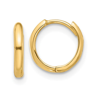 14K Yellow Gold Hinged Hoop Earrings