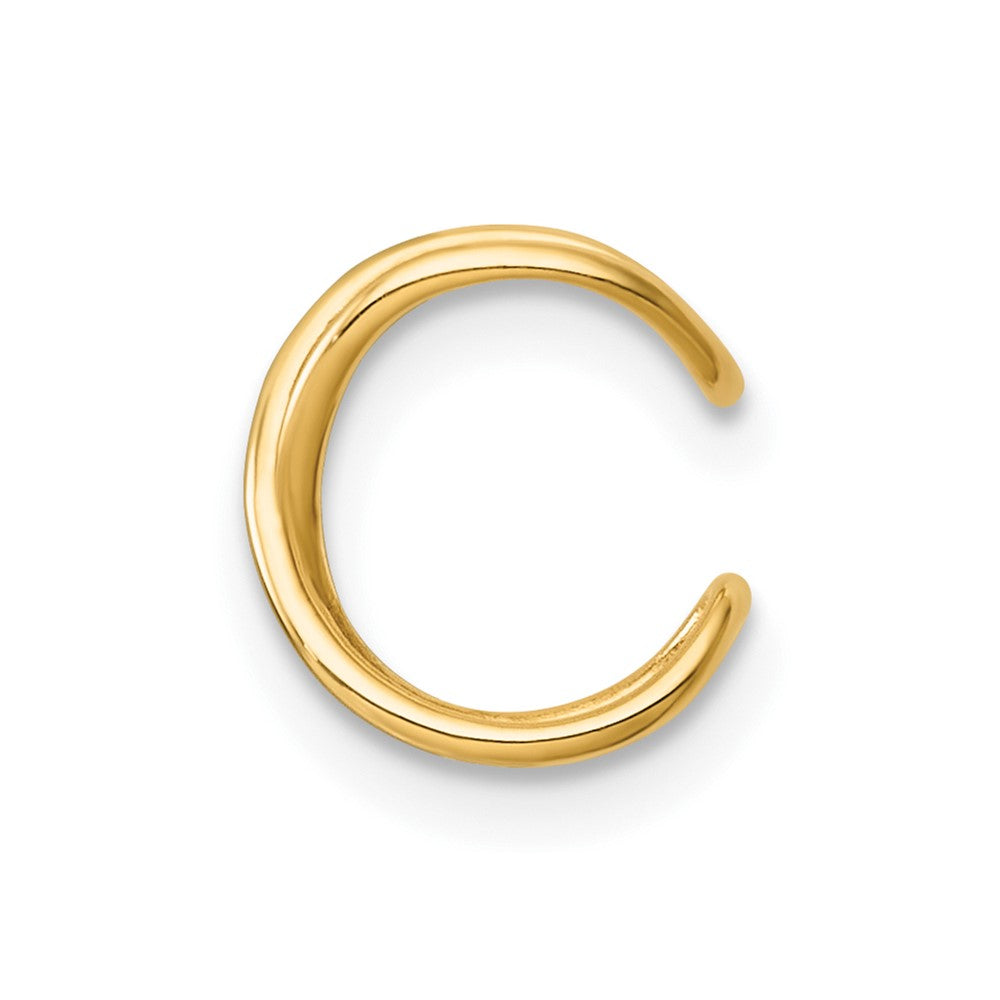 14K Yellow Gold Polished Criss Cross Single Ear Cuff