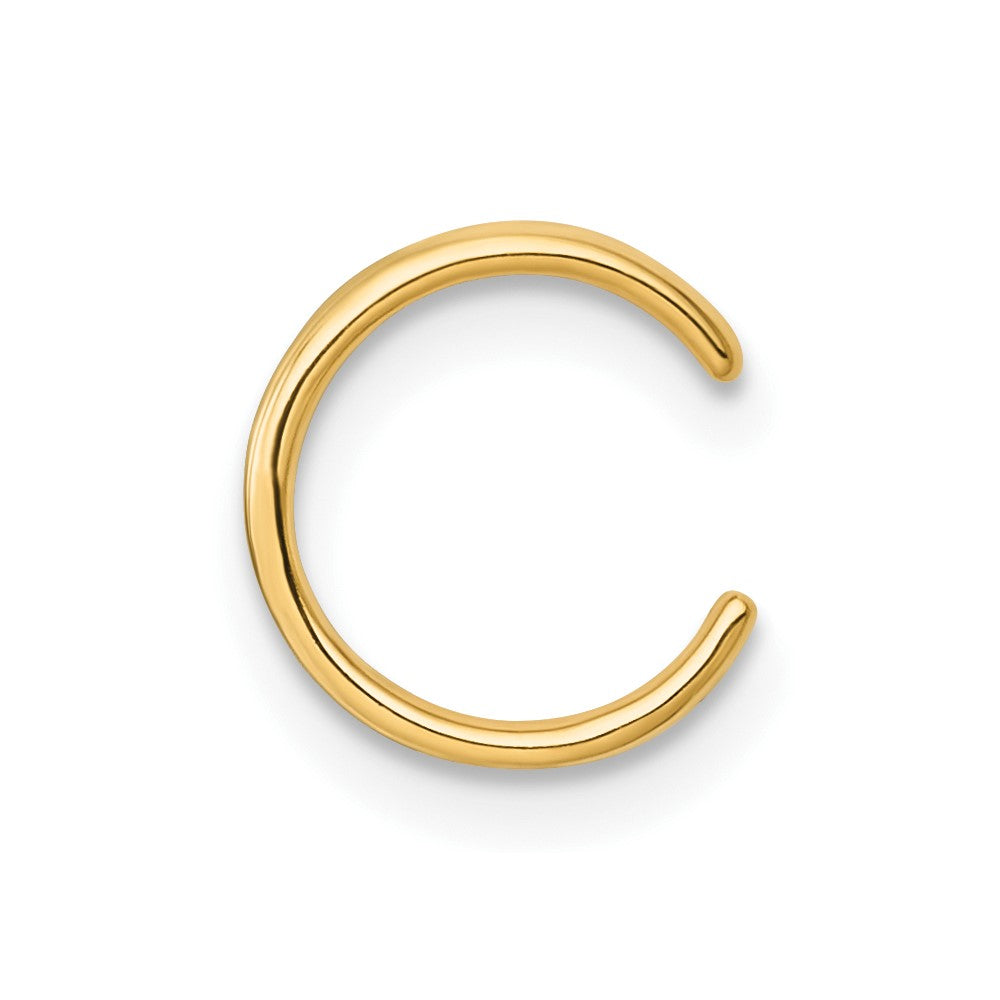 14K Yellow Gold Polished 3 Row Single Ear Cuff