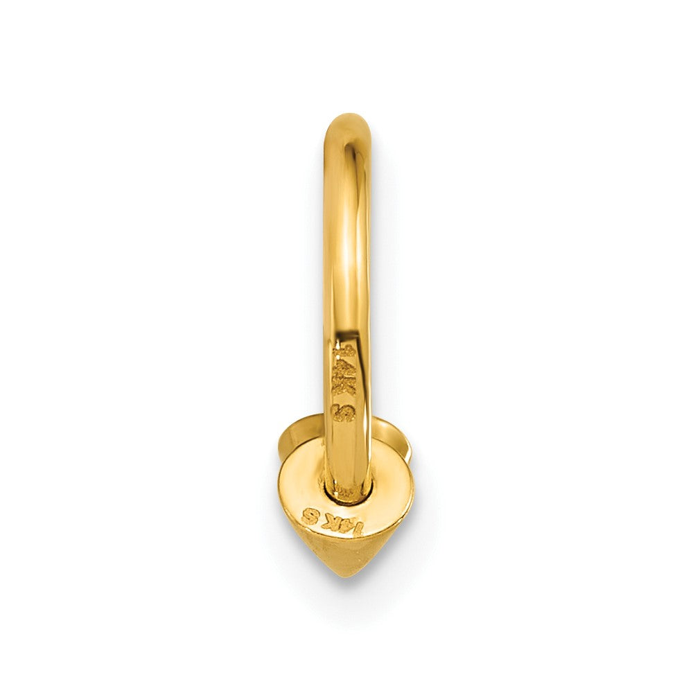 14K Yellow Gold Polished Screw-Off End Pointed Single Ear Cuff