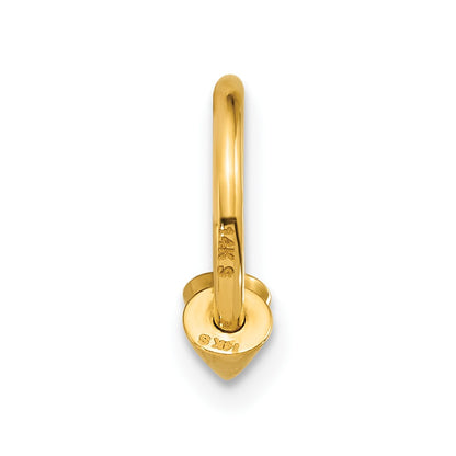 14K Yellow Gold Polished Screw-Off End Pointed Single Ear Cuff