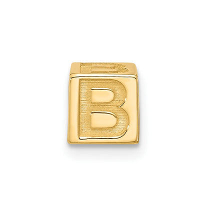 14K Yellow Gold Alphabet Bead Letter B