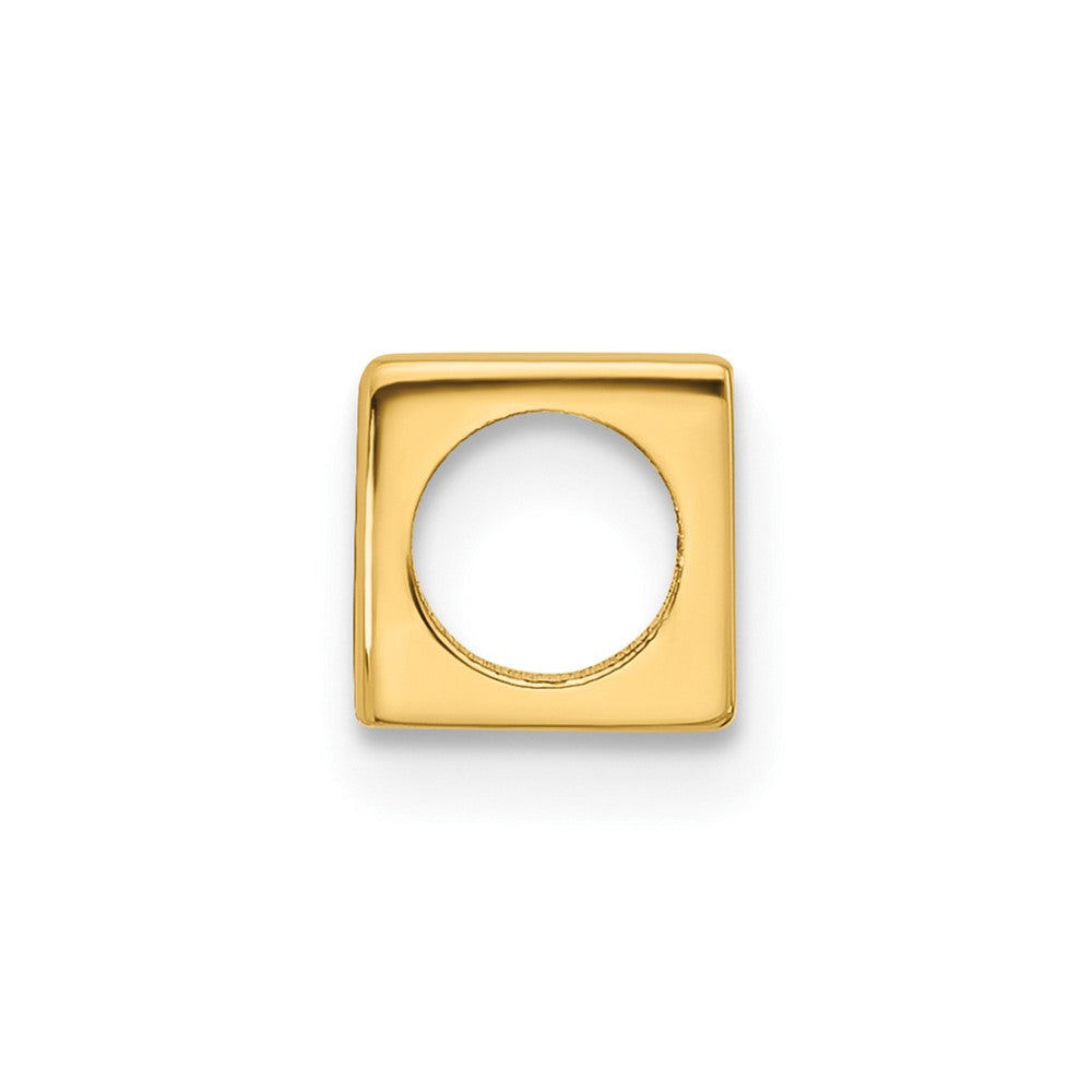 14K Yellow Gold Alphabet Bead Letter F