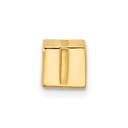 14K Yellow Gold Alphabet Bead Letter I