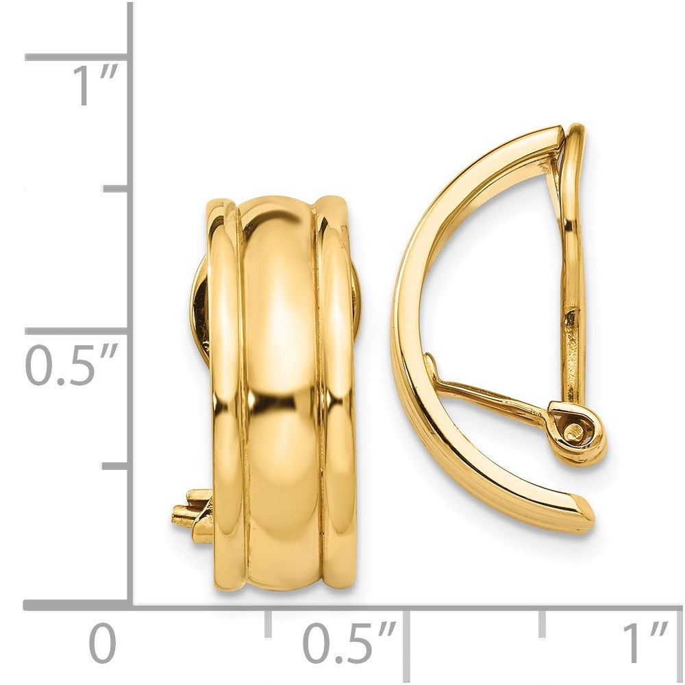 14K Yellow Gold Fancy Non Pierced Earrings