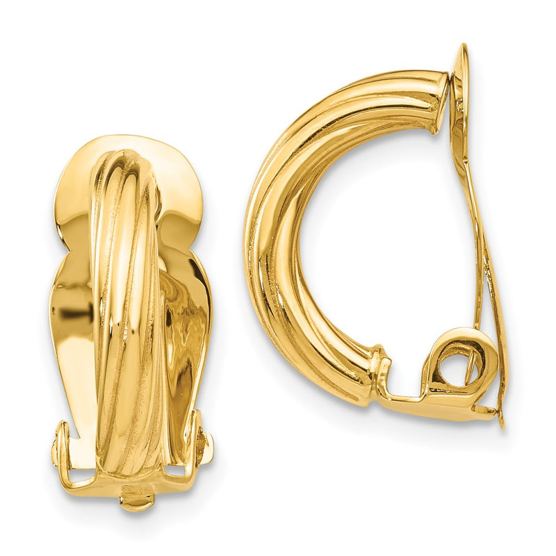 14K Yellow Gold Non Pierced Earrings
