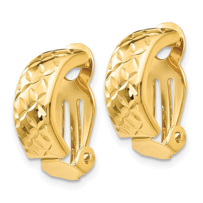 14K Yellow Gold Non Pierced Earrings