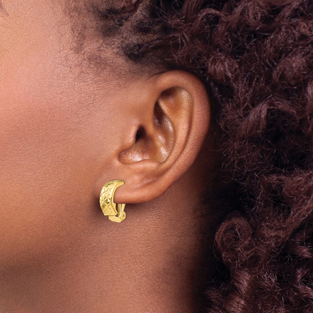 14K Yellow Gold Non Pierced Earrings