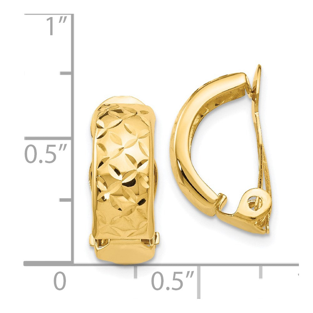 14K Yellow Gold Non Pierced Earrings