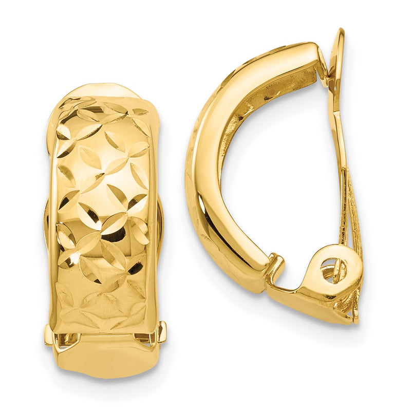 14K Yellow Gold Non Pierced Earrings