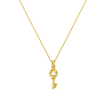 14K Yellow Gold Key Necklace