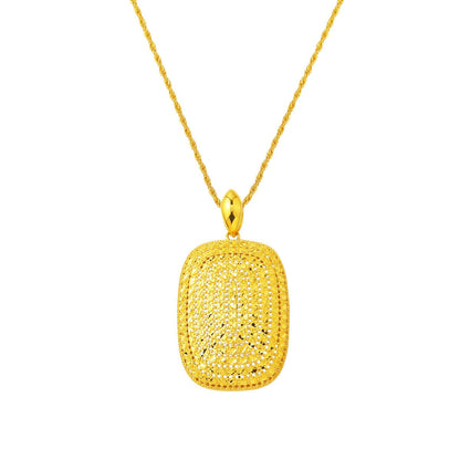 14K Yellow Gold Square-Cut Necklace