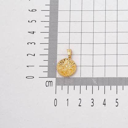14K Yellow Gold Infinity Circle Pendant