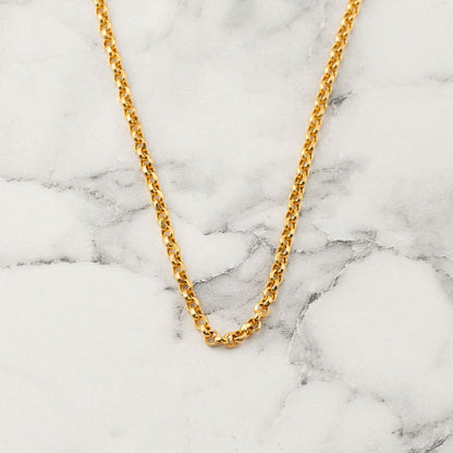 14K Green Gold Hoop Chain
