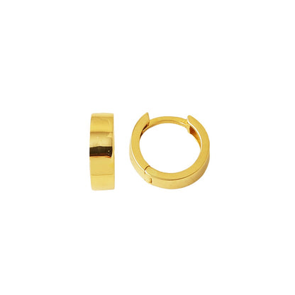 14K Yellow Gold High Polish Classic Hoop Earrings