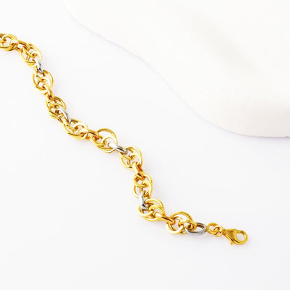 14K Yellow Gold Hoop Hallow Bracelet (4.5 g)