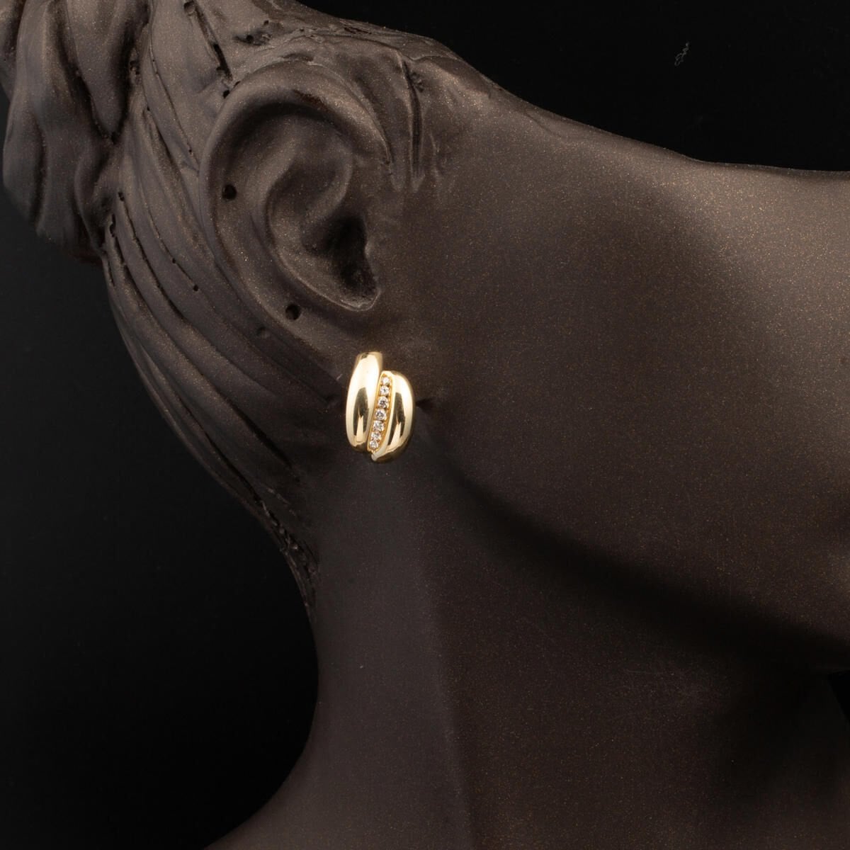 14K Yellow Gold Italian Cubic Zirconia Jewelry Set