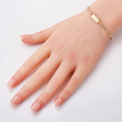 14K Yellow Gold Bar Cubic Zirconia Bracelet