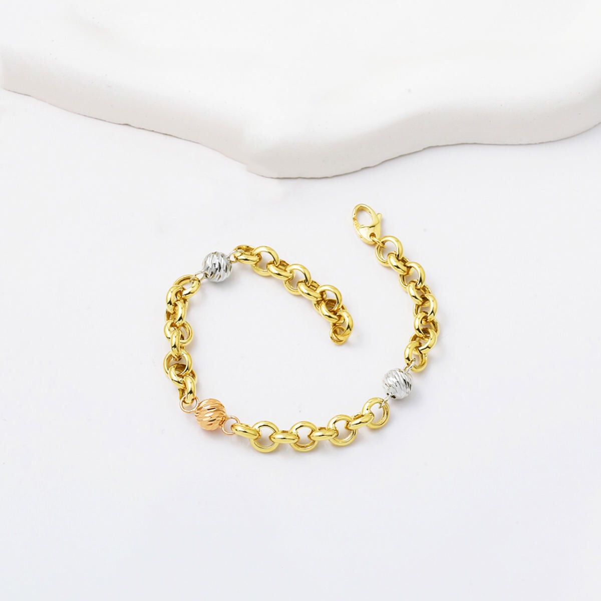 14K Yellow Gold Meri Gold Bead Chain Bracelet
