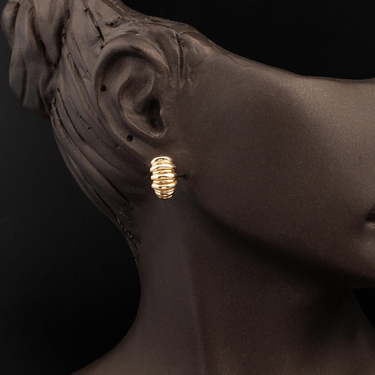 14K Yellow Gold Puffed Jewelry Set