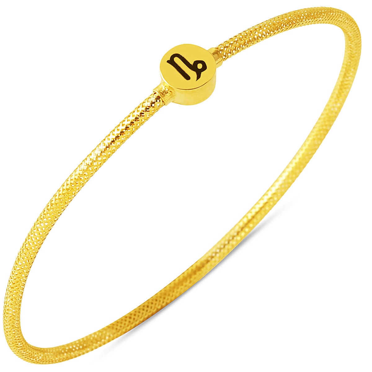 14K Yellow Gold Capricorn Zodiac Italian Bracelet
