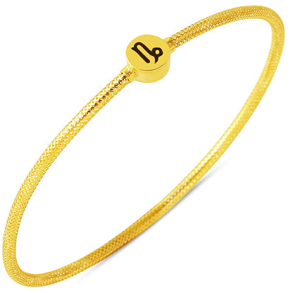 14K Yellow Gold Capricorn Zodiac Italian Bracelet