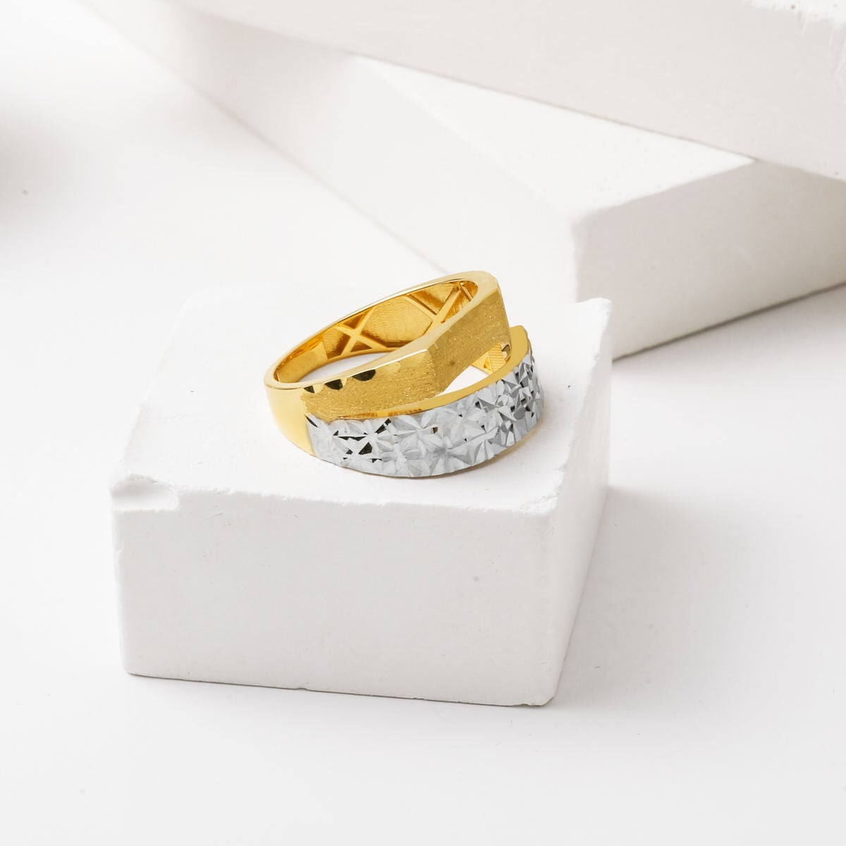 14K Yellow Gold Two-Tone Ring
