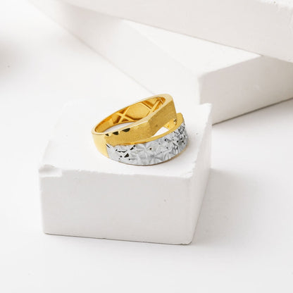 14K Yellow Gold Two-Tone Ring