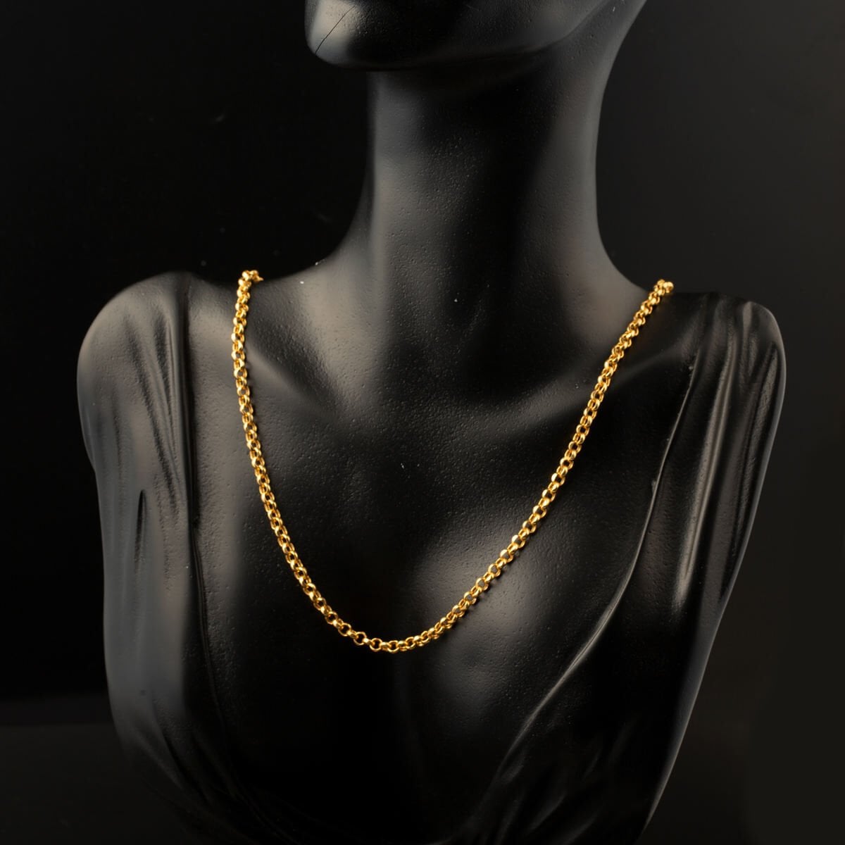 14K Green Gold Hoop Chain
