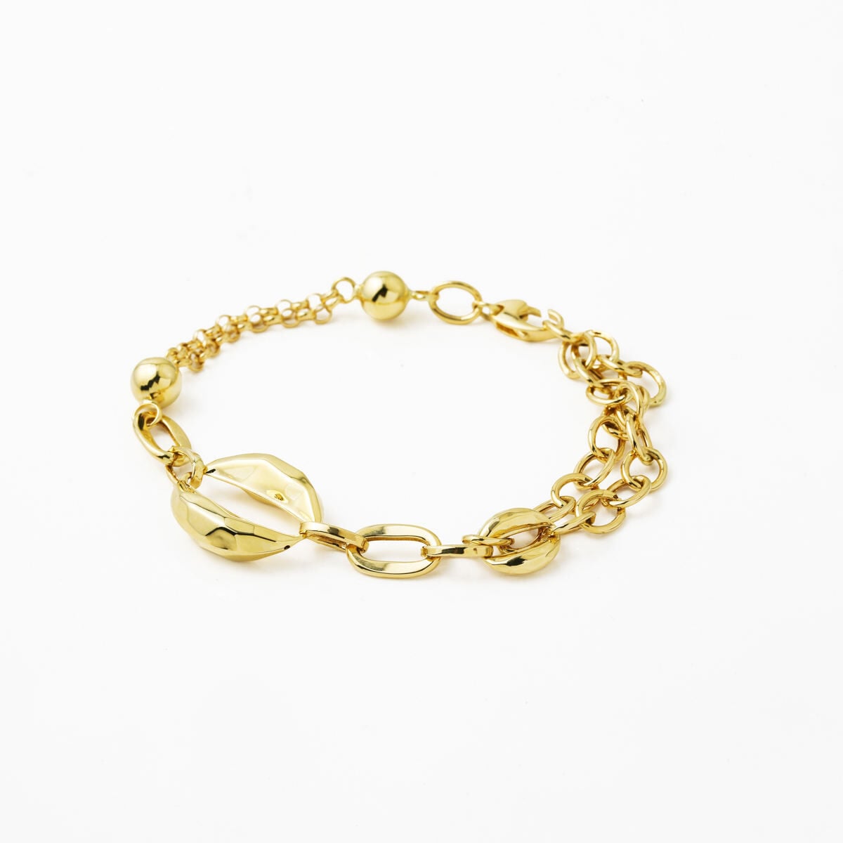 14K Yellow Gold Italian Design Chain Bracelet