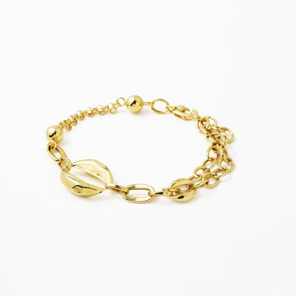14K Yellow Gold Italian Design Chain Bracelet