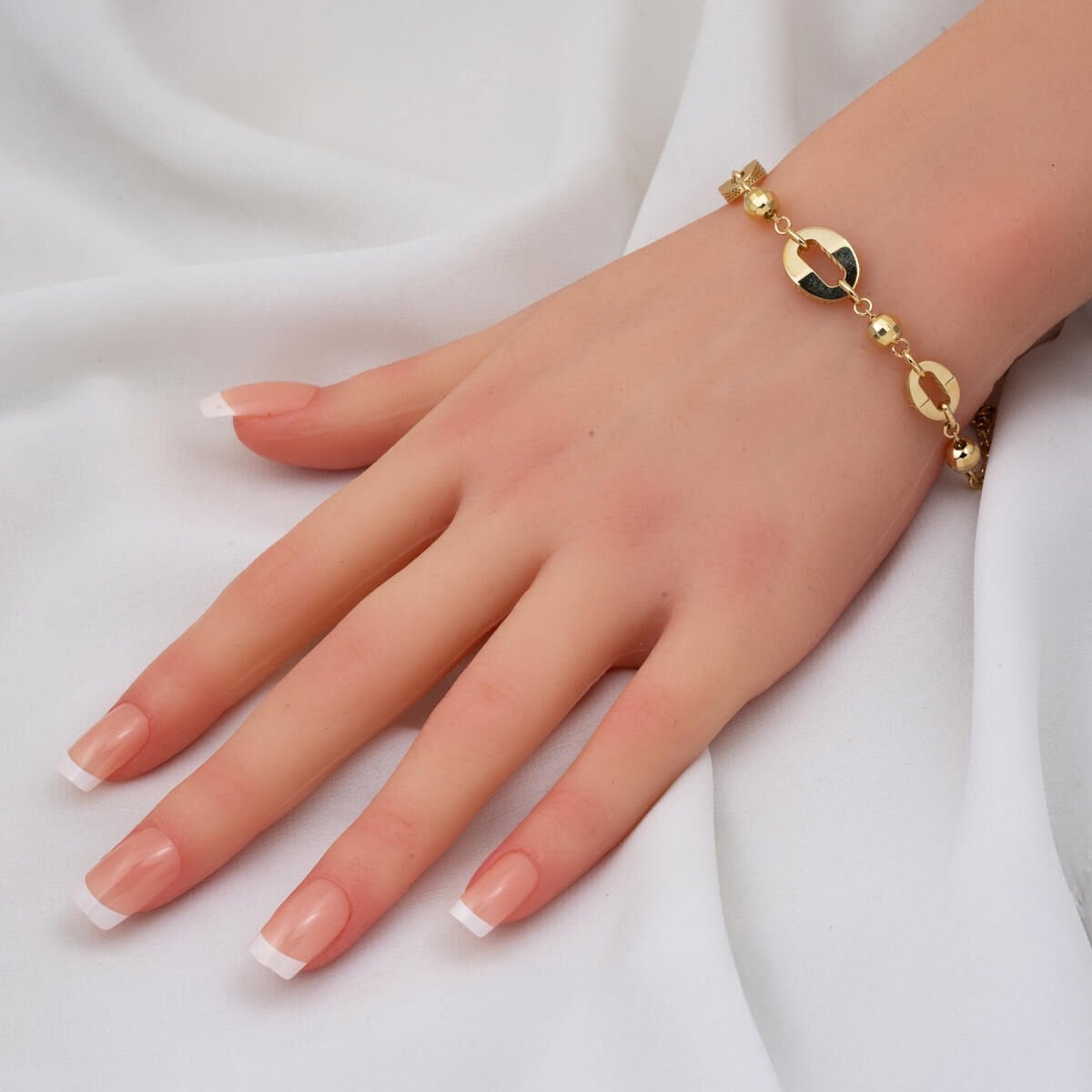14K Yellow Gold Sparkle Chain Bracelet