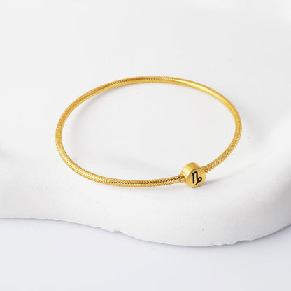 14K Yellow Gold Capricorn Zodiac Italian Bracelet